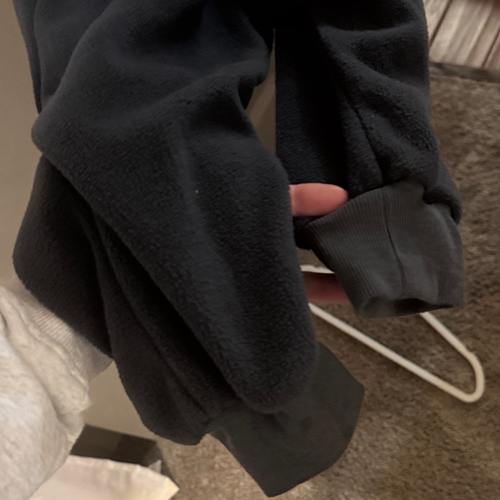 Adult Dinosaur Costume Black & Gray onesie zip up w/ Dino hoodie & tail - Small - Picture 8 of 13